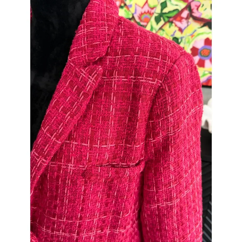 SUGAR + LIPS Ken Tweed Oversized Blazer Women's Size Medium NWT